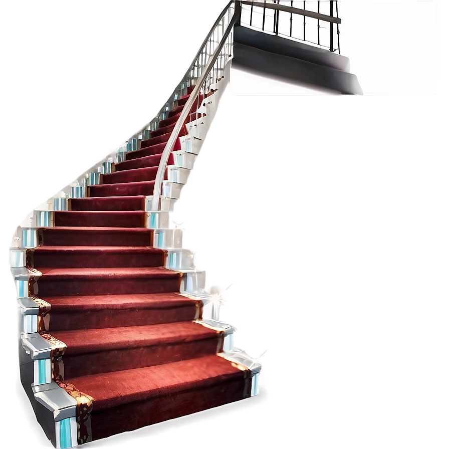 Staircase With Carpet Png 06122024 PNG Image