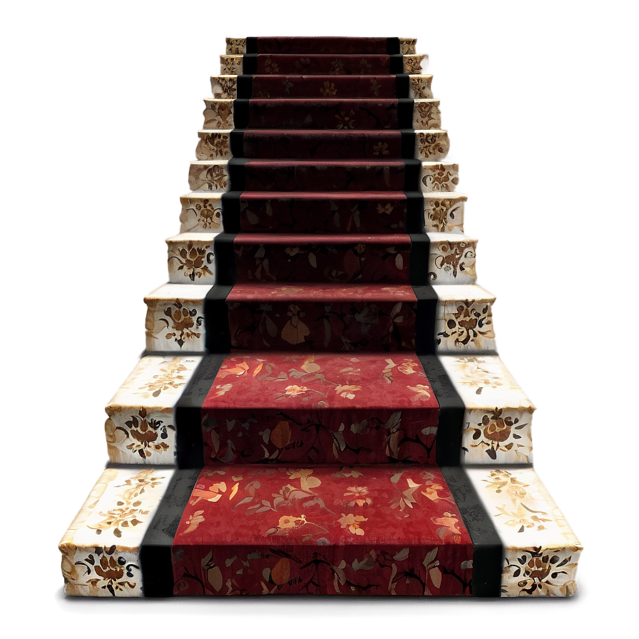 Staircase With Carpet Png 78 PNG Image