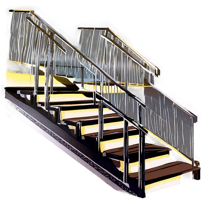 Staircase With Landing Png 06122024 PNG Image