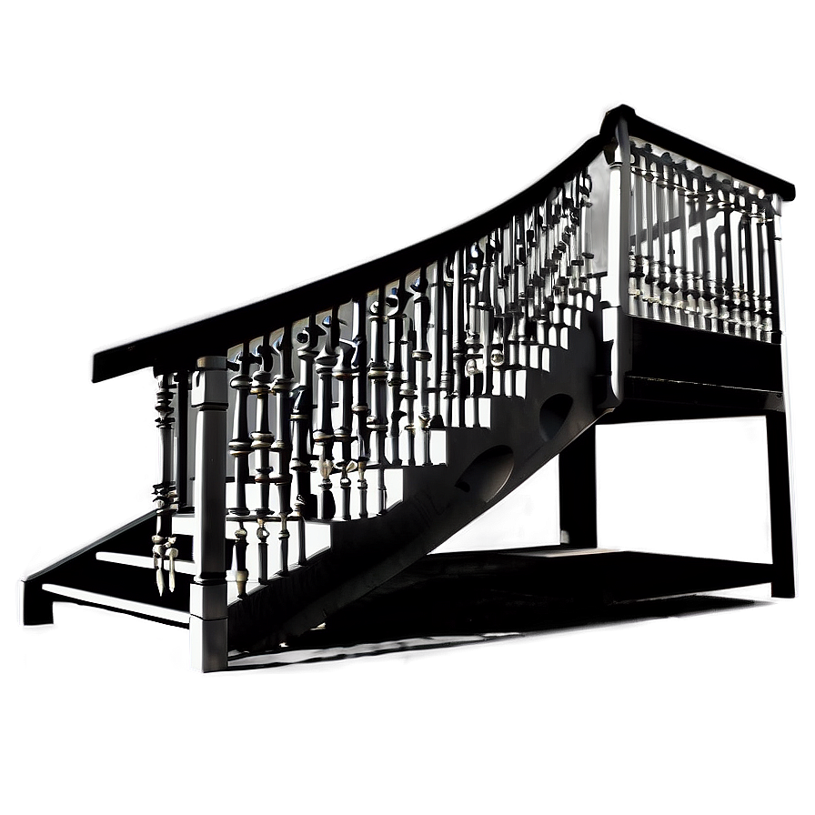 Staircase With Landing Png Kfo PNG Image