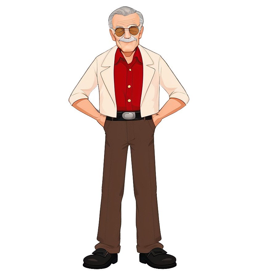 Stan Lee Animation Character Png 1 PNG Image