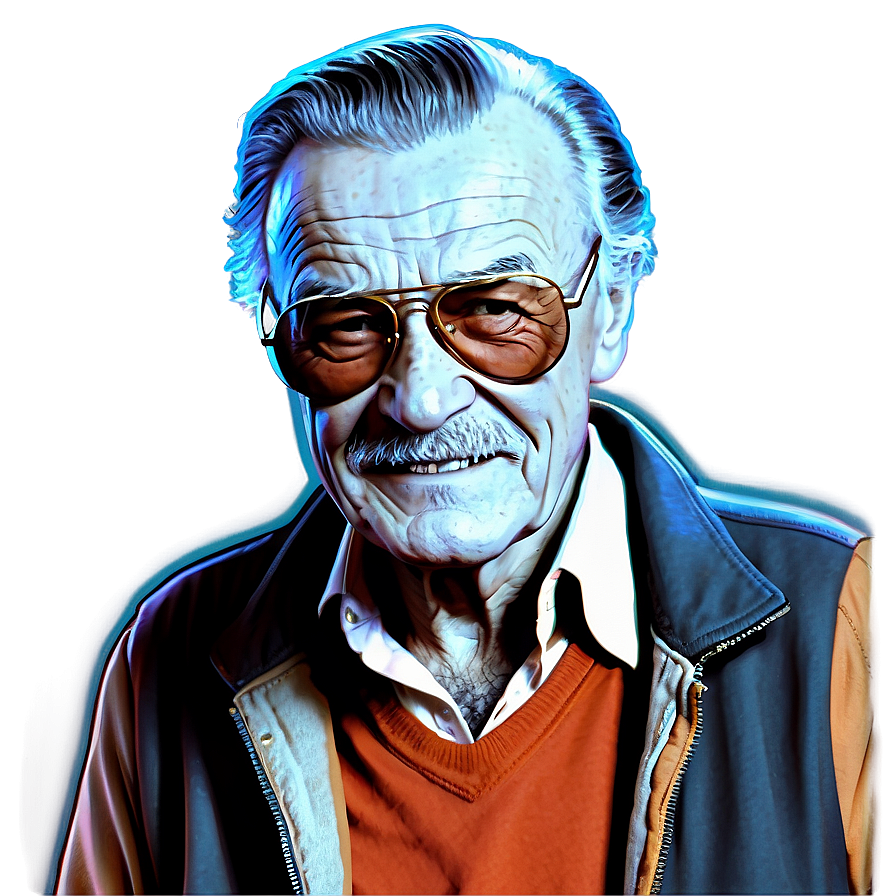 Stan Lee Graphic Novel Style Png Qyt79 PNG Image