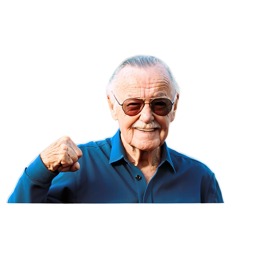 Stan Lee Superhero Pose Png 82 PNG Image