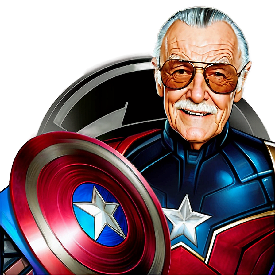 Stan Lee With Avengers Png Gmd PNG Image