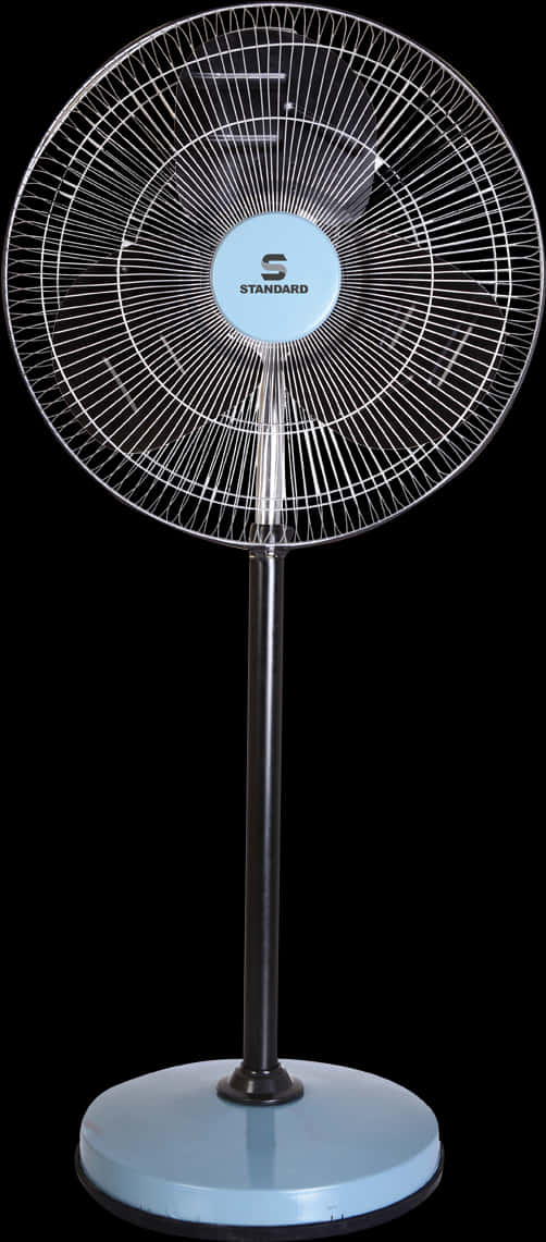 Standing Fan Black Standard Model PNG Image