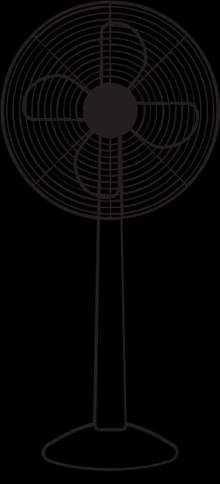 Standing Fan Silhouette PNG Image