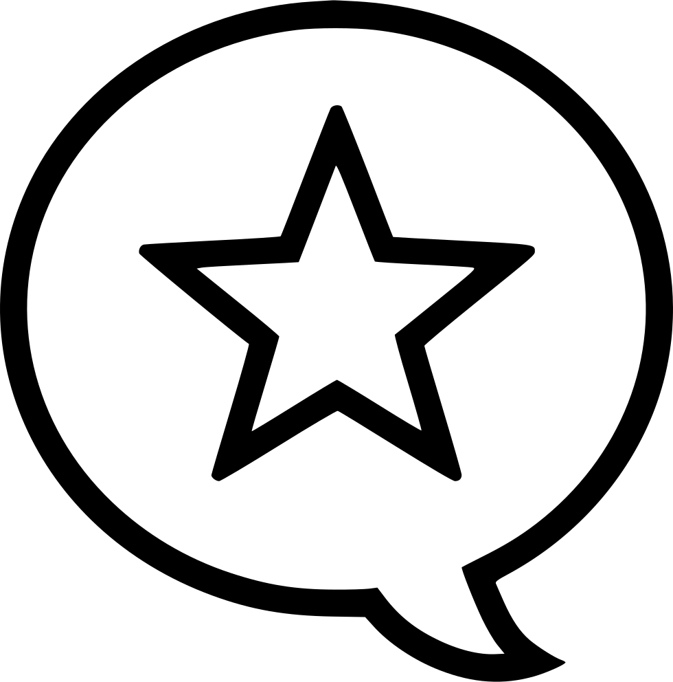 Star In Speech Bubble Icon PNG Image