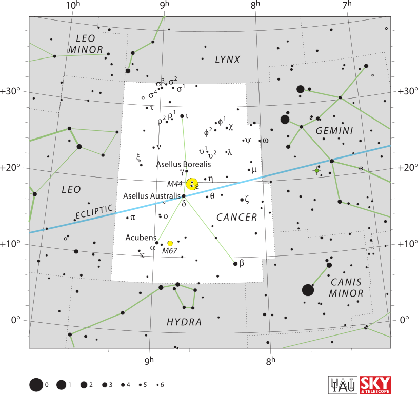 Star Map Cancer Constellation PNG Image