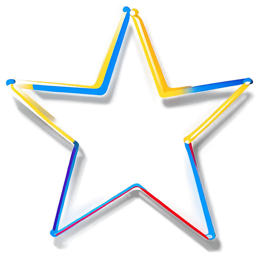 Star Outline With Background Png Vcw78 PNG Image