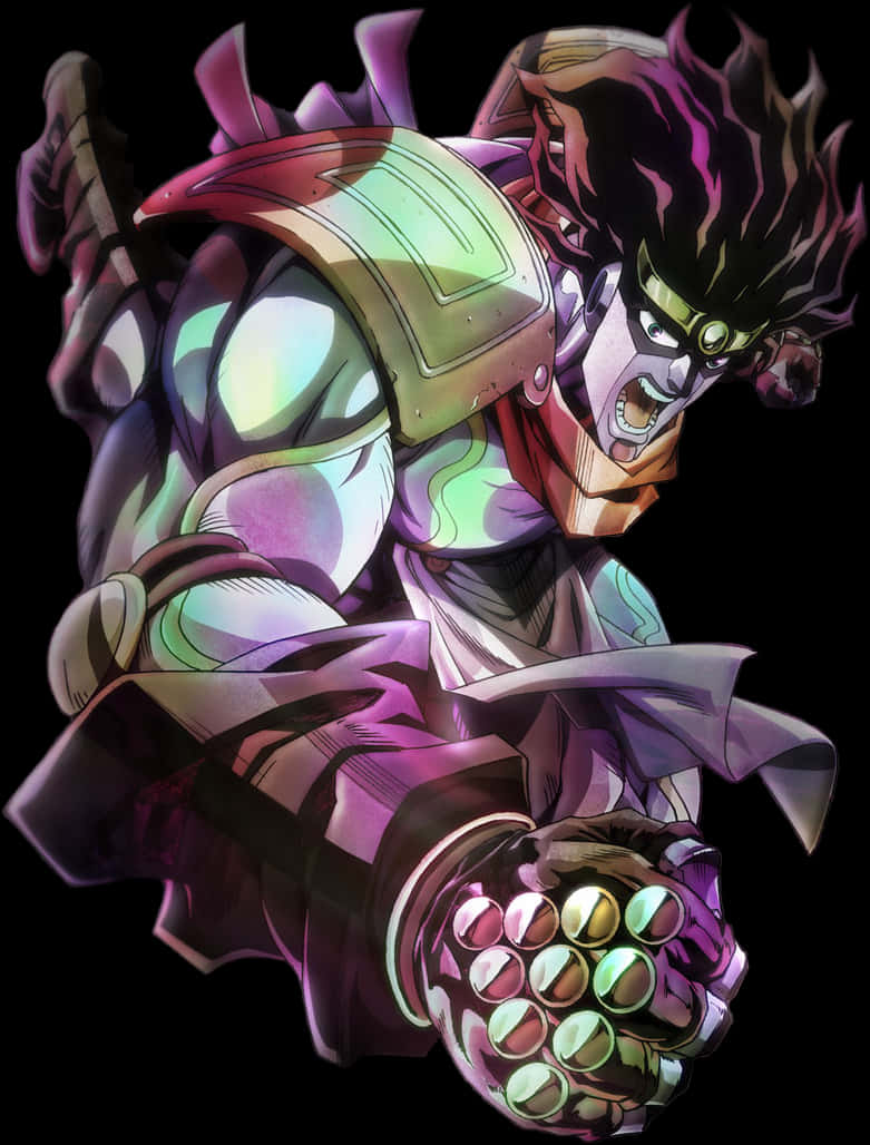 Star Platinum Power Pose PNG Image