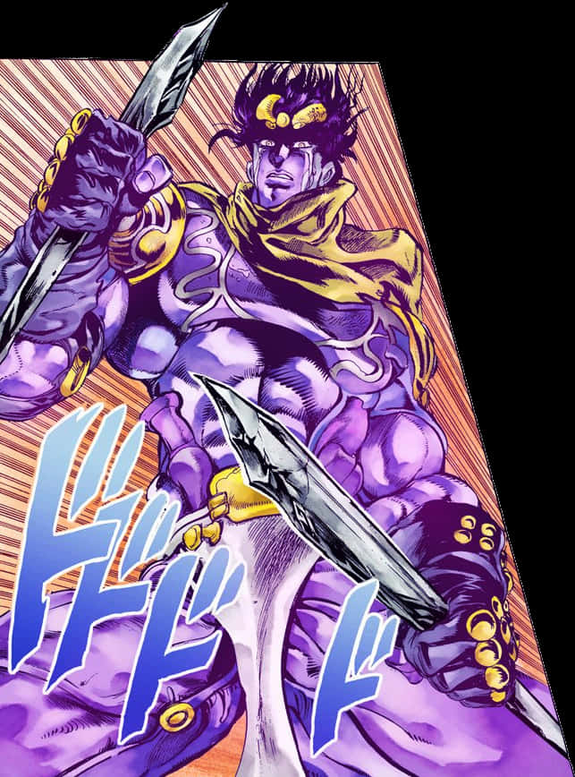 Star Platinum Power Pose PNG Image