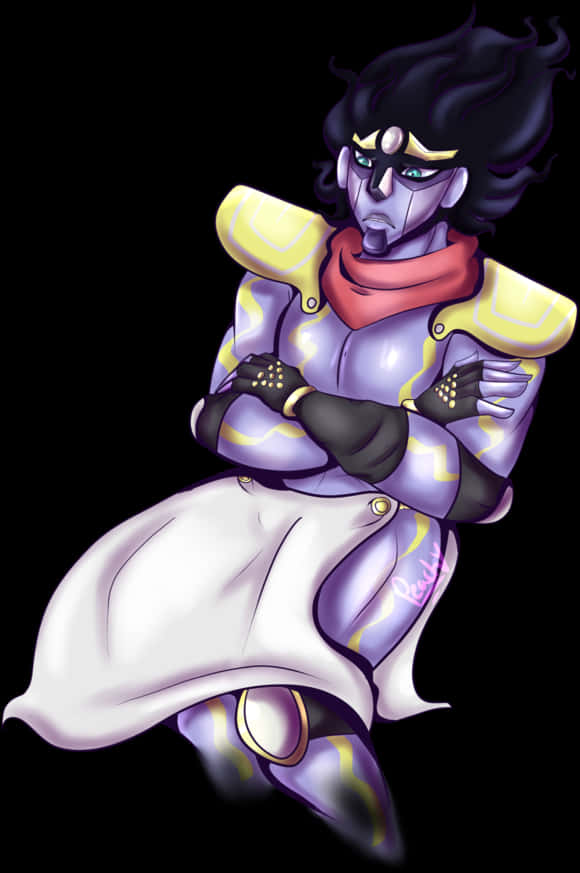 Star Platinum Standing Pose PNG Image