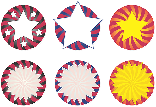 Star Seal Designs Collection PNG Image