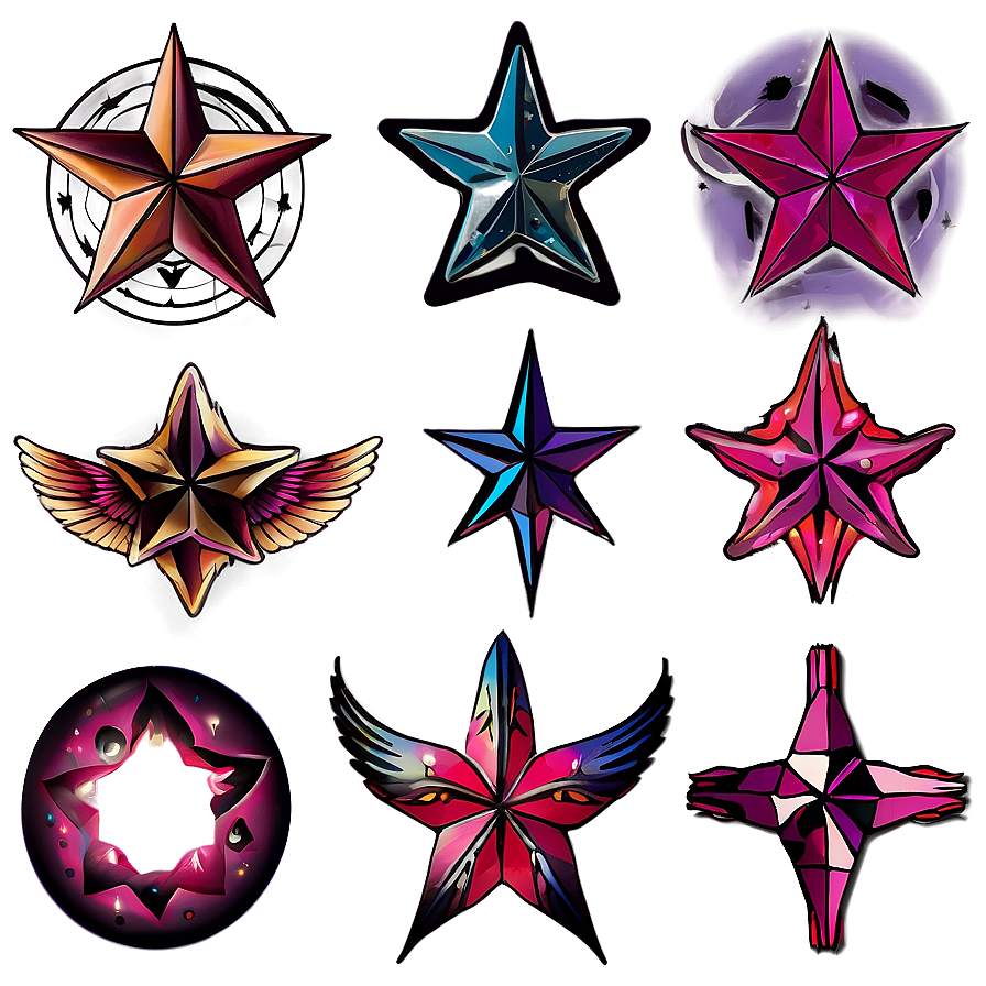 Star Tattoo C PNG Image