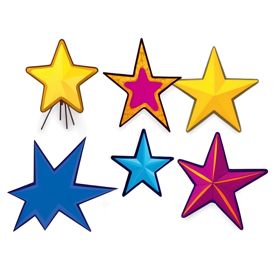 Star Vector Cartoon Png Kgb PNG Image