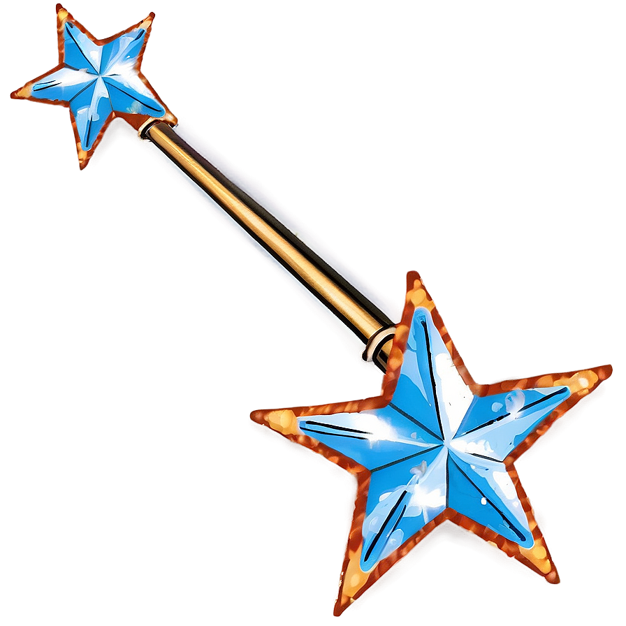 Star Wand With Diamonds Png Keg32 PNG Image