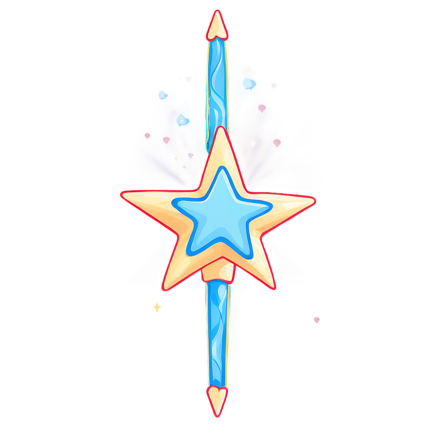 Star Wand With Hearts Png Vny90 PNG Image