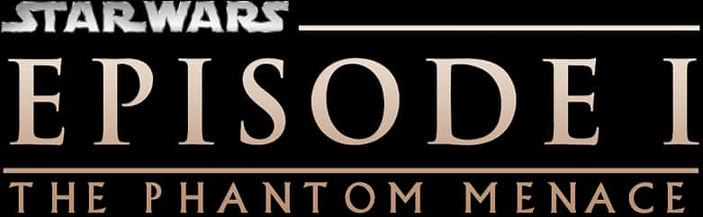 Star Wars Episode1 The Phantom Menace Logo PNG Image