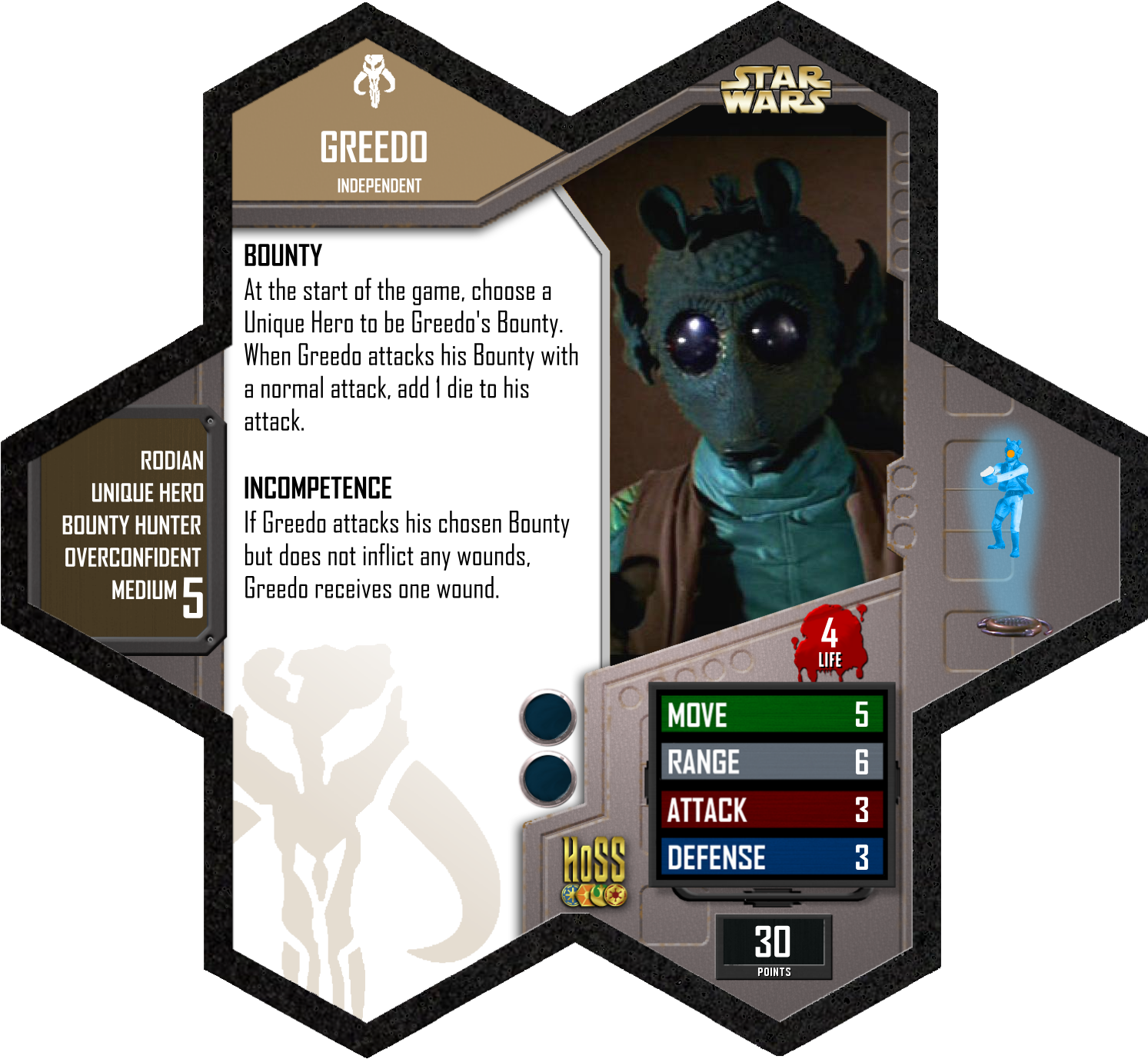 Star Wars Greedo Character Card PNG Image