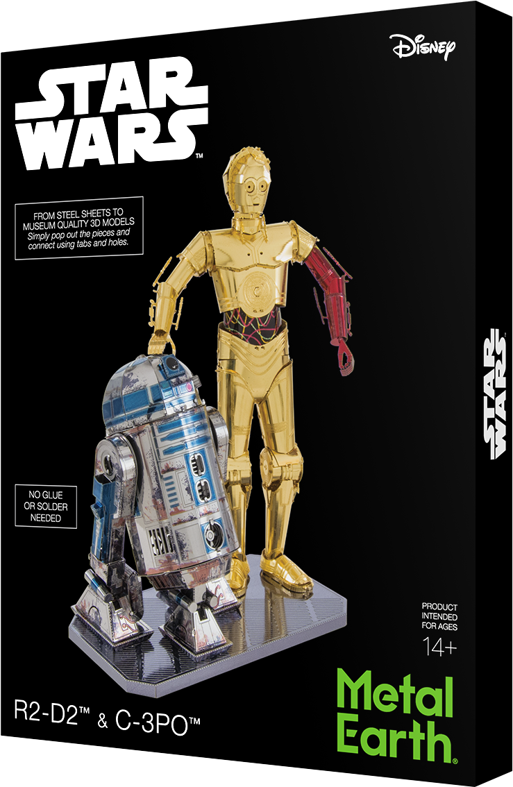 Star Wars Metal Earth Models R2 D2 C3 P O PNG Image