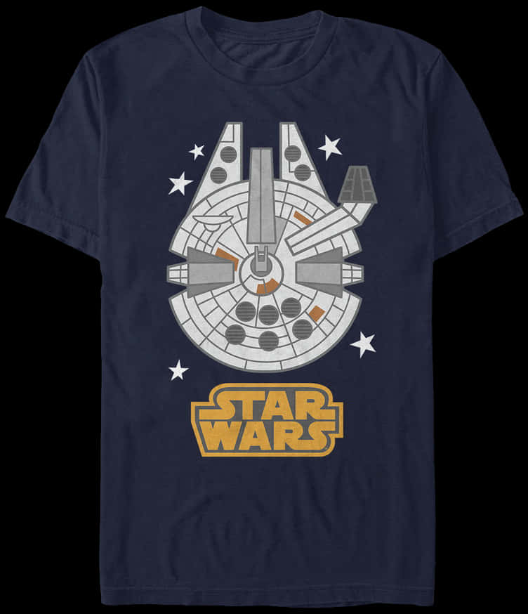 Star Wars Millennium Falcon T Shirt Design PNG Image