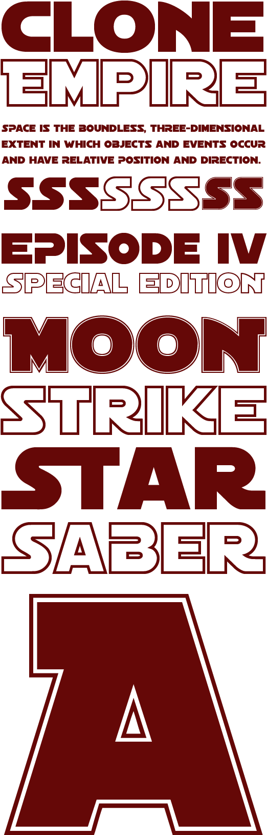 Star Wars Style Font Design PNG Image