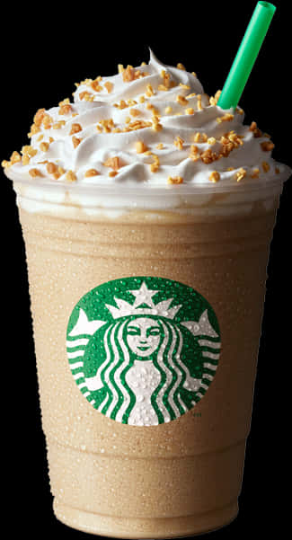 Starbucks Frappuccinowith Whipped Creamand Toppings PNG Image