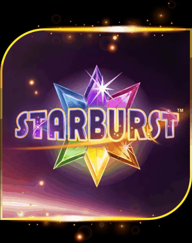 Starburst Game Logo Sparkling Gems PNG Image