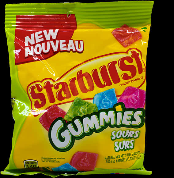 Starburst Gummies Sours New Packaging PNG Image