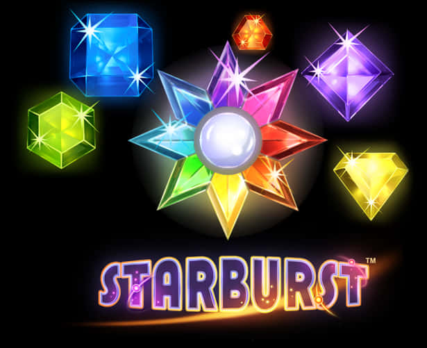 Starburst Slot Game Gemsand Logo PNG Image