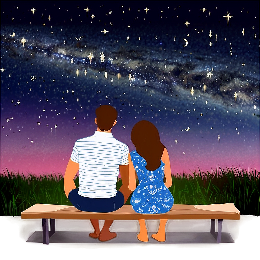 Stargazing Date Night Png Aty PNG Image