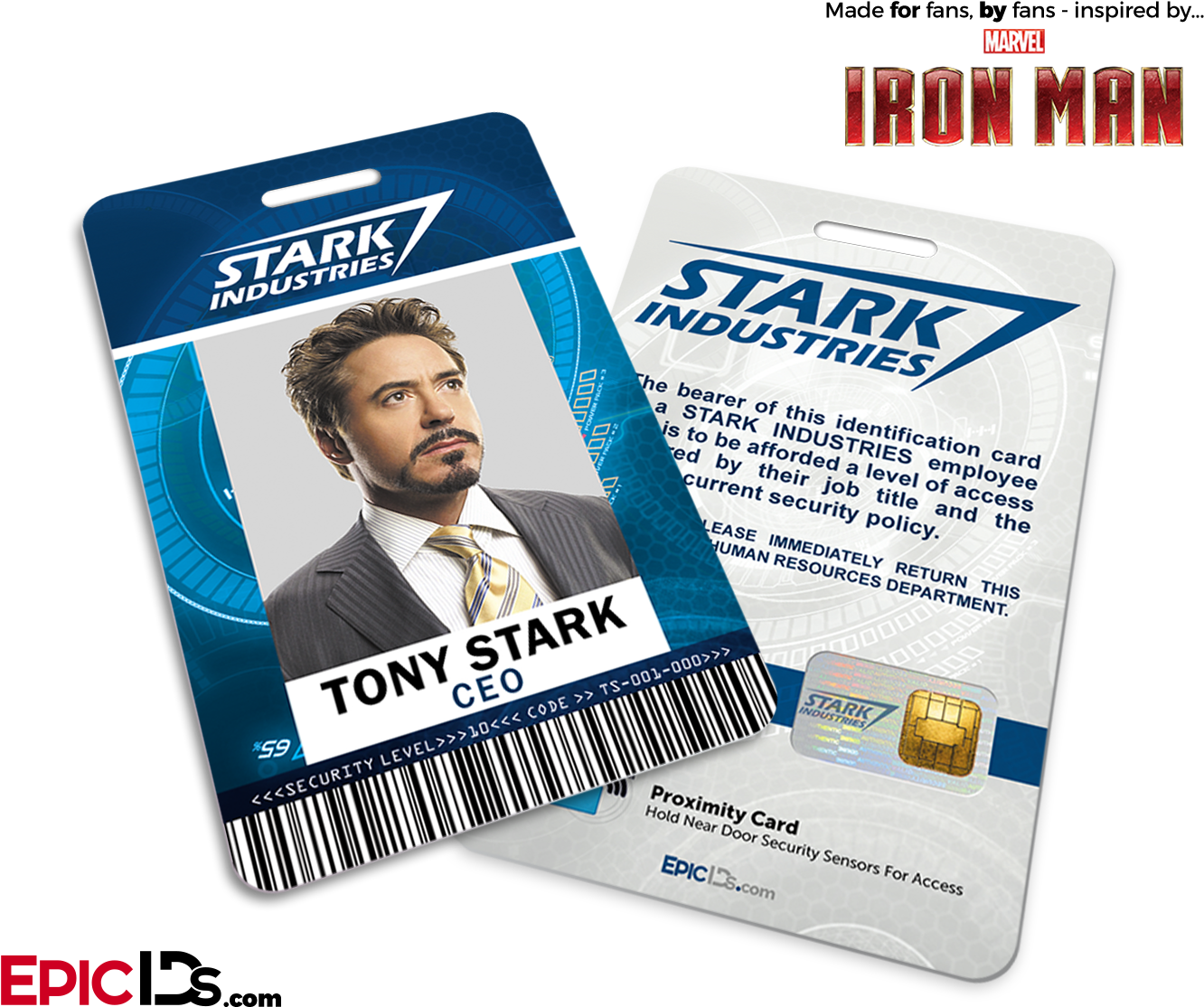 Stark Industries I D Card Tony Stark PNG Image