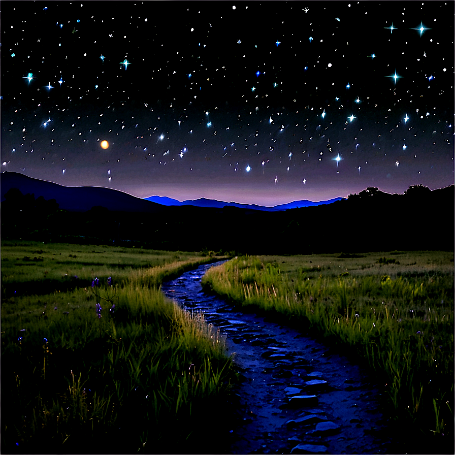 Starlit Night Trail Png 4 PNG Image