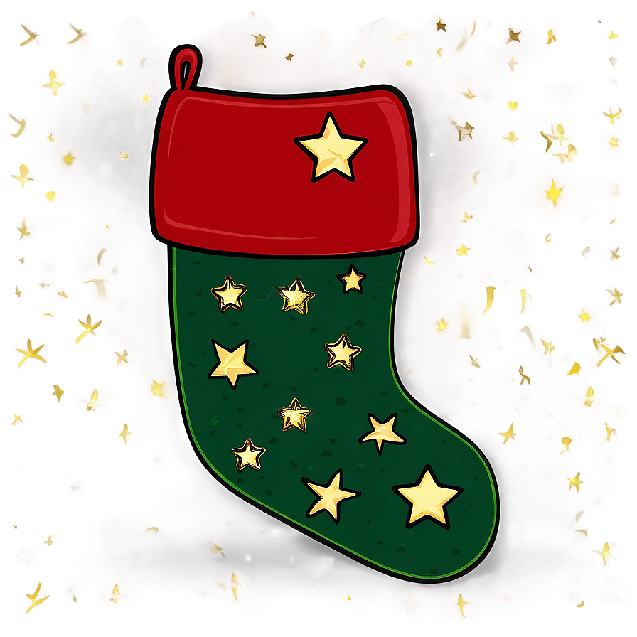 Starry Christmas Stocking Png Npe PNG Image