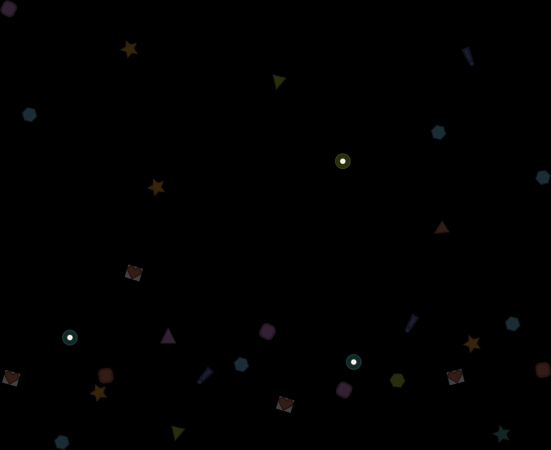 Starry Confettion Black Background PNG Image