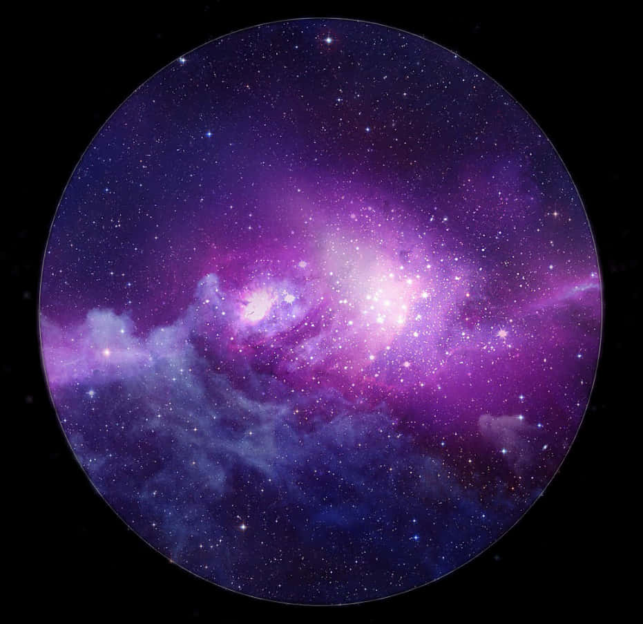 Starry Nebula Circle PNG Image