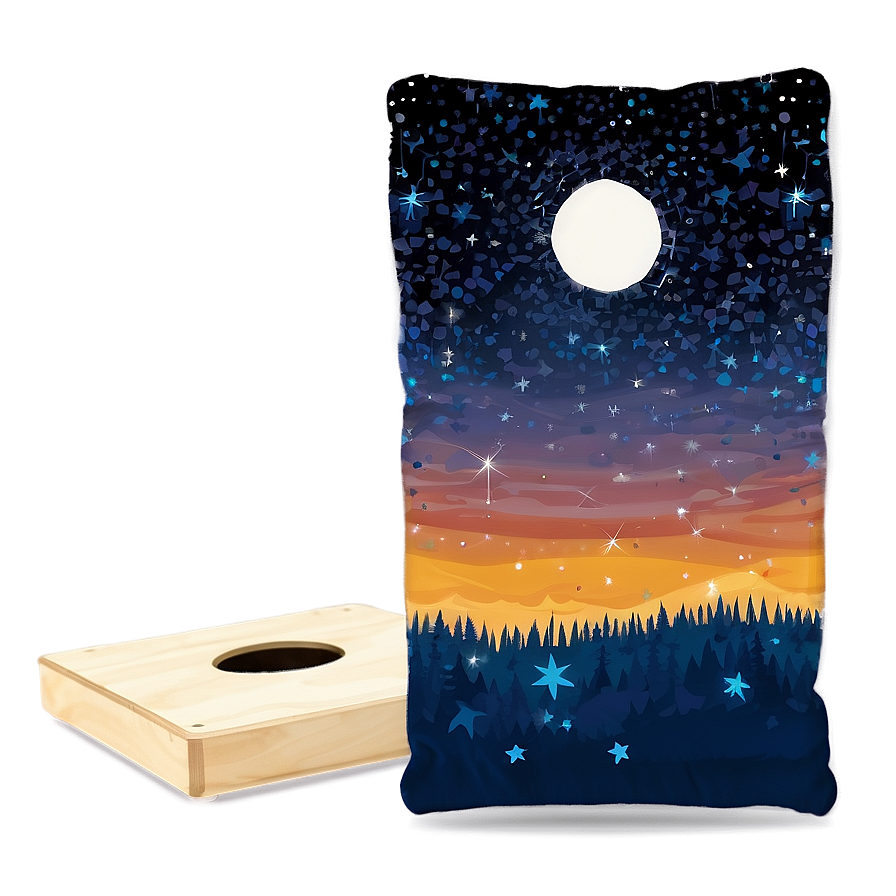 Starry Night Cornhole Bag Png 06292024 PNG Image