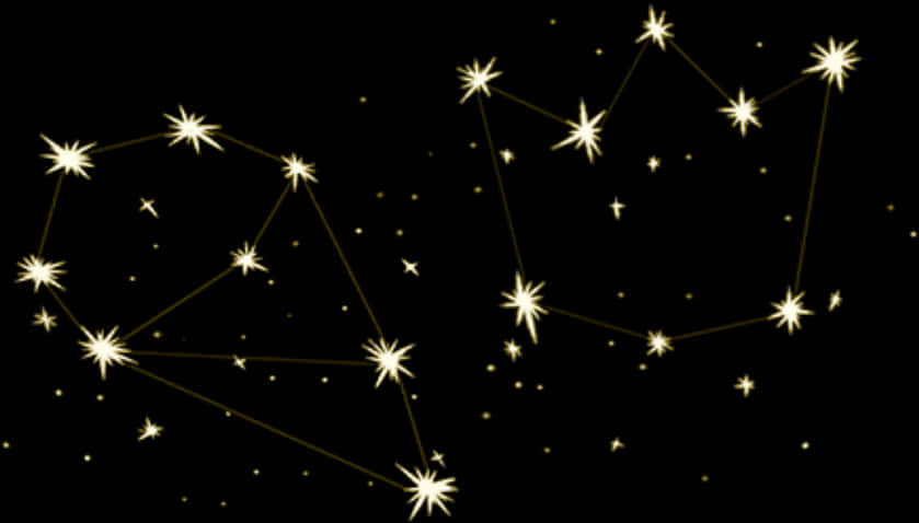 Starry Night Sparkle Constellations PNG Image