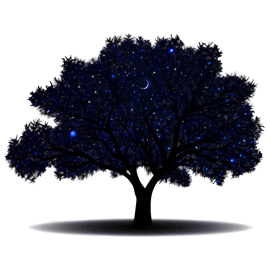 Starry Night Trees Png Sgk PNG Image