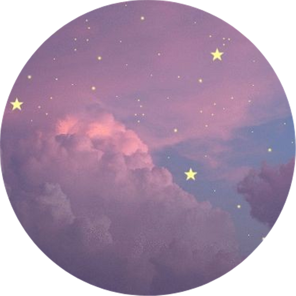 Starry Pink Sky Circle PNG Image