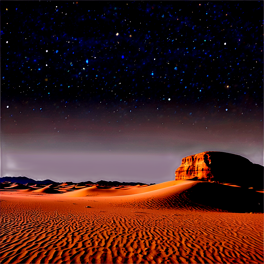 Starry Sky Over Desert Png Vht36 PNG Image