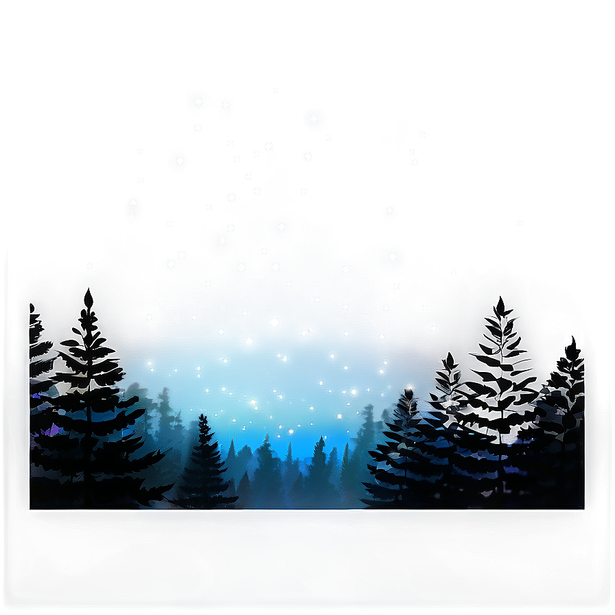 Starry Sky Over Forest Png Itw PNG Image