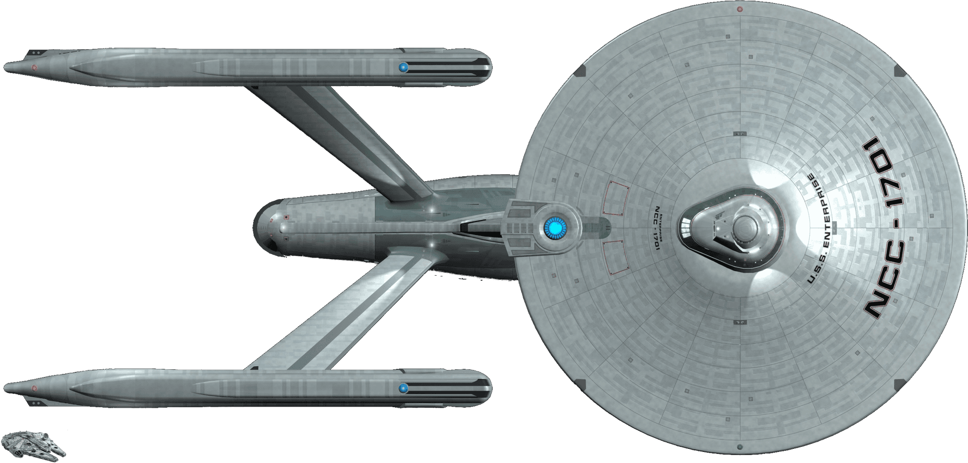 Starship_ Enterprise_3 D_ Render PNG Image