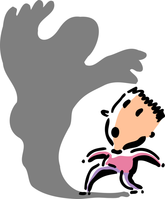 Startled Personand Shadow PNG Image