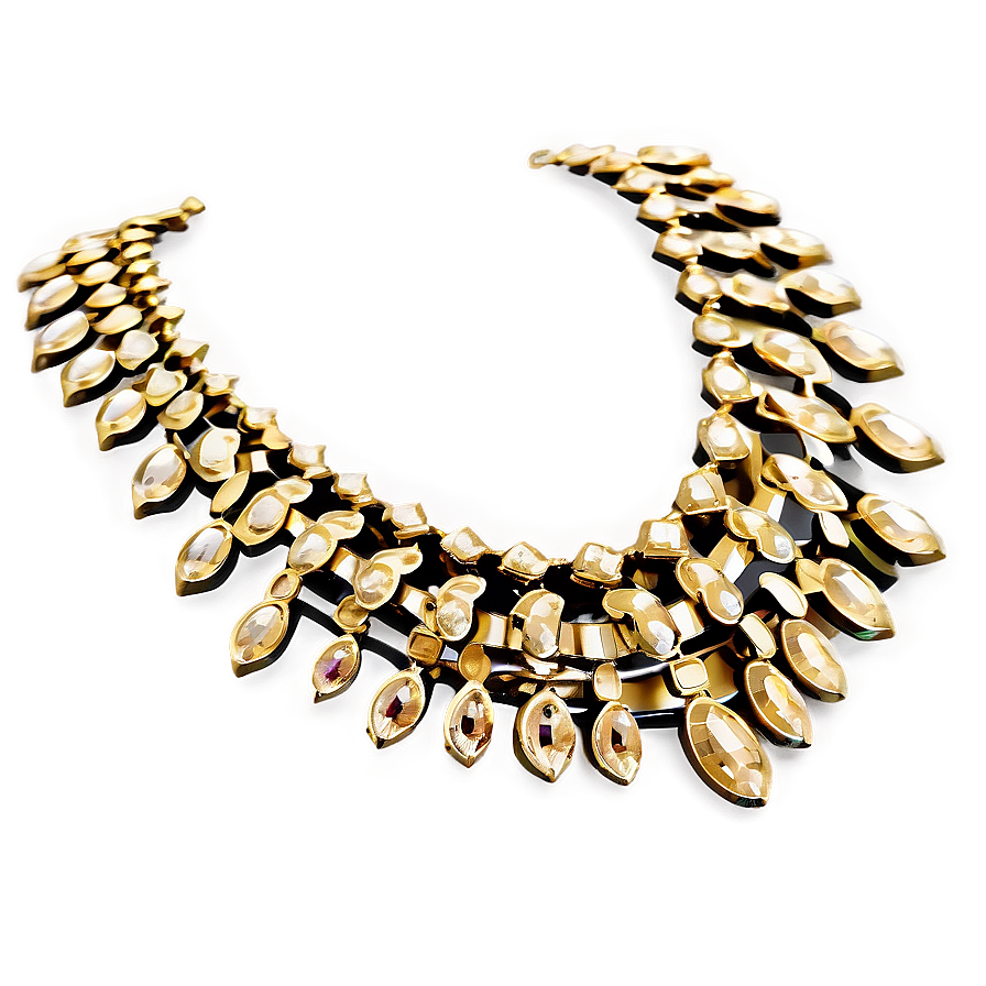 Statement Gold Necklace Png 06122024 PNG Image