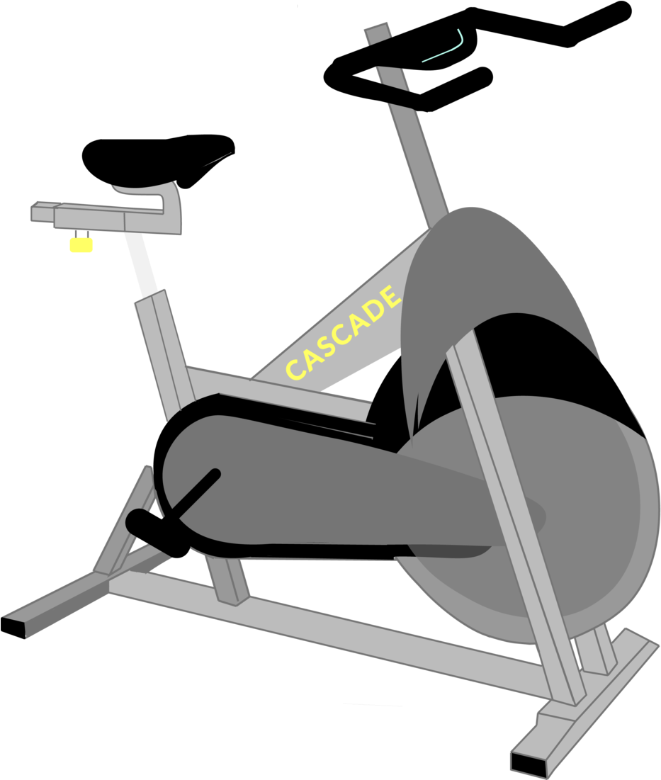 Stationary Exercise Bike Illustration PNG Image