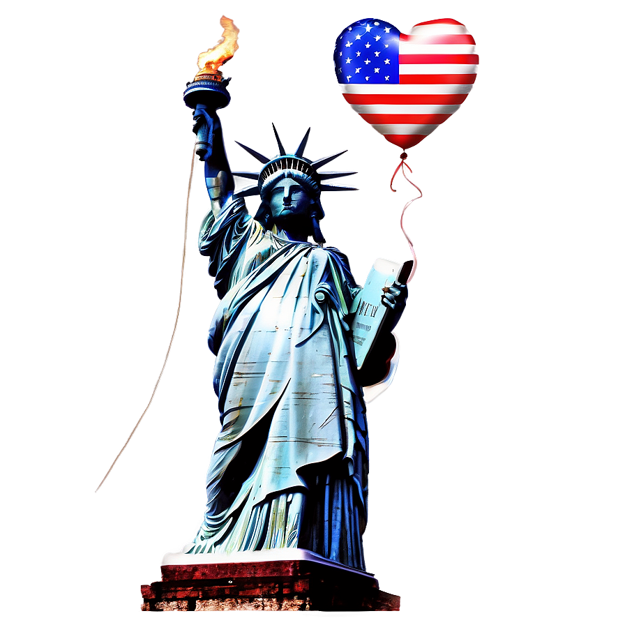 Statue Of Liberty On 4th Of July Png Cot76 PNG Image