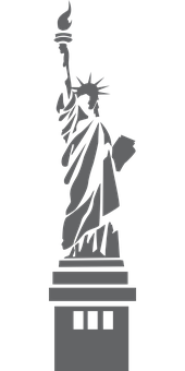 Statueof Liberty Silhouette PNG Image