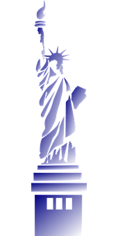 Statueof Liberty Silhouette PNG Image