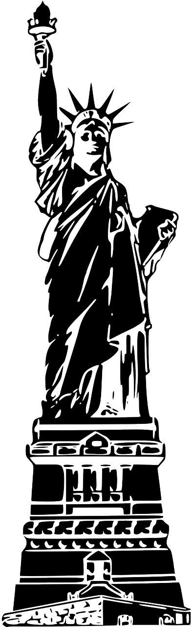 Statueof Liberty Silhouette PNG Image